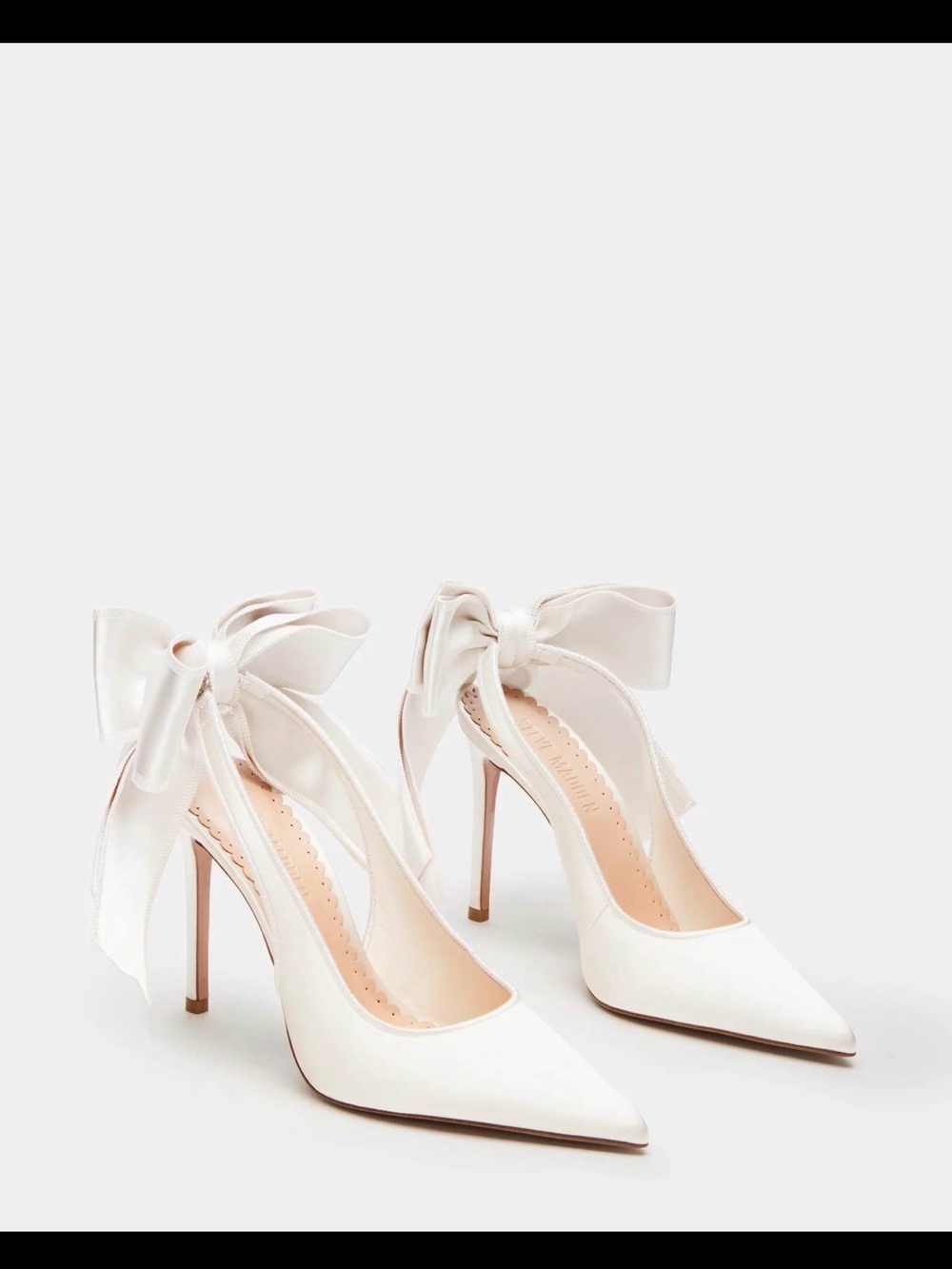 Steve Madden - Teacup Ivory Satin Heels